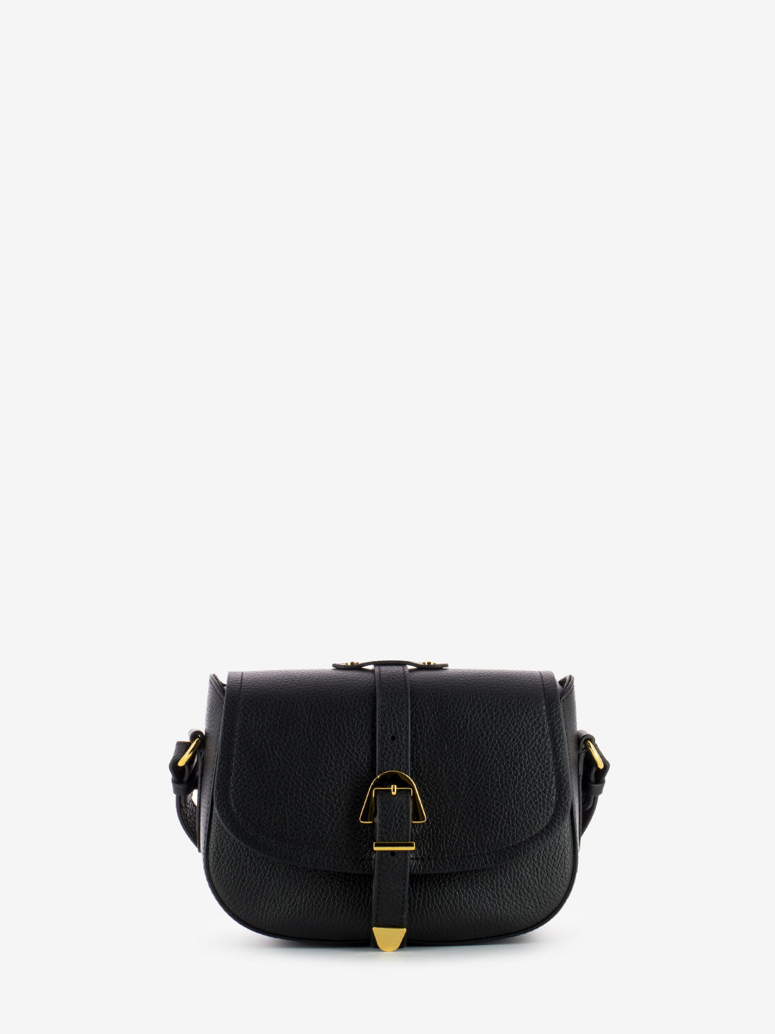 Borsa tracolla con fibbia leather noir