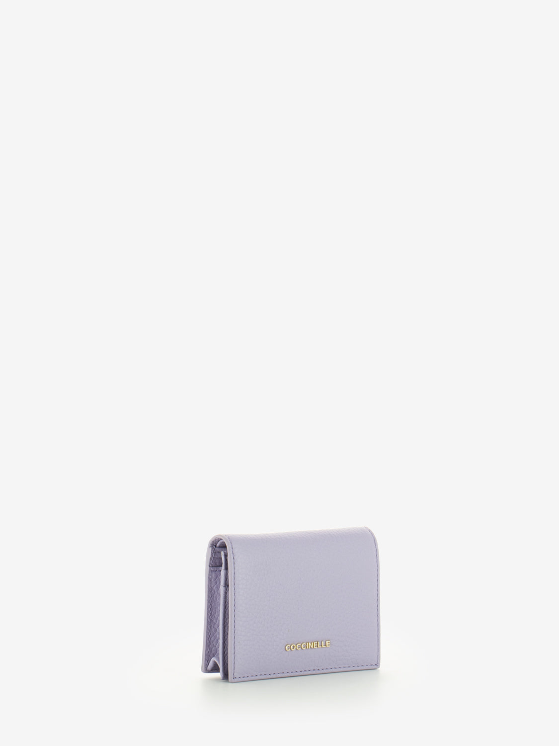 Card holder grained leather lavender