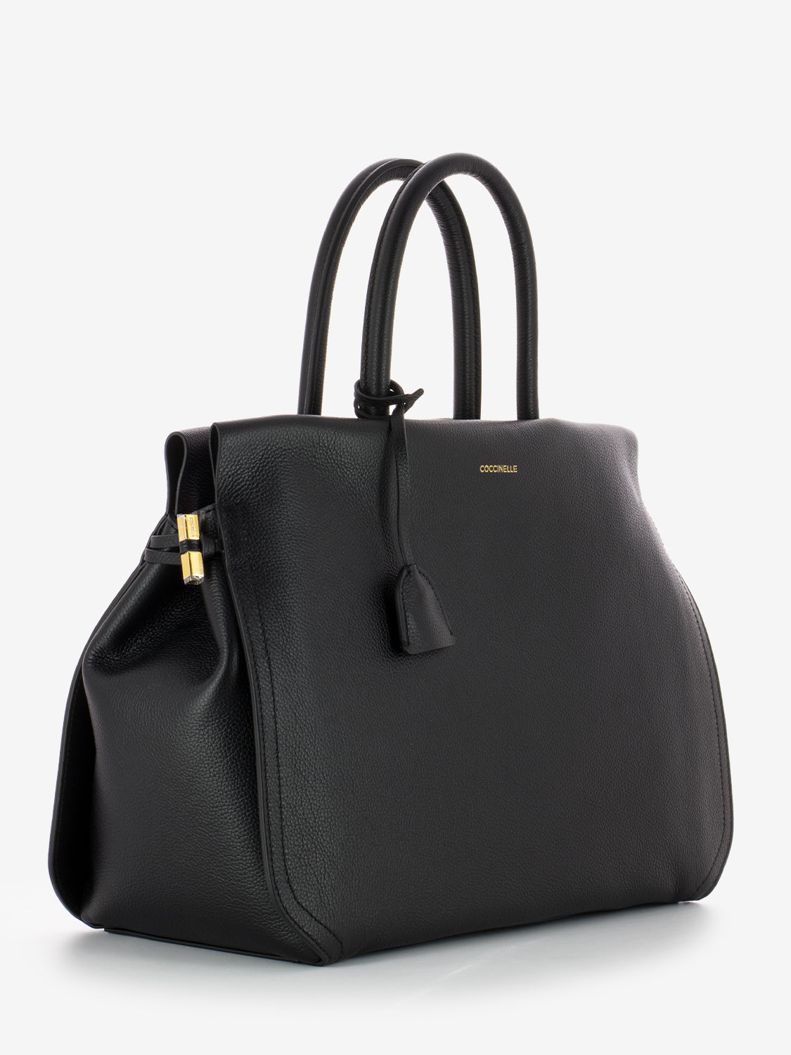 Handbag pelle bottalata nera