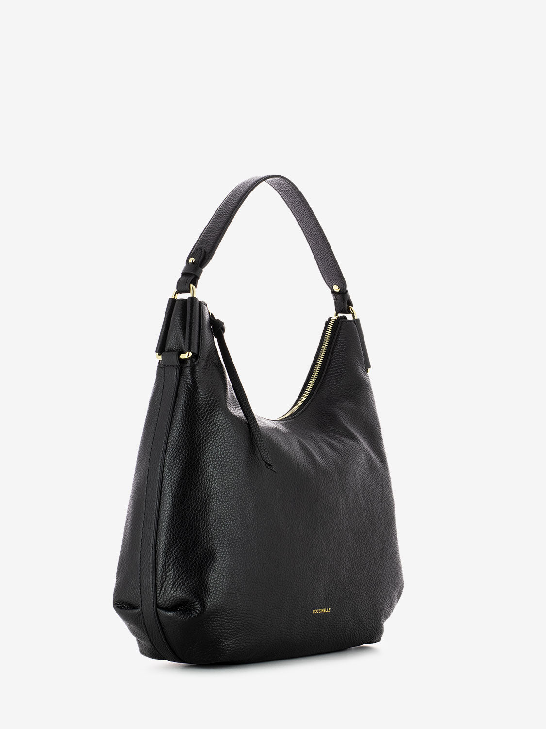 Handbag Rebekka grained leather noir