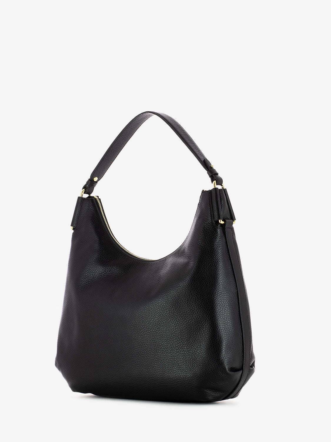 Handbag Rebekka grained leather noir