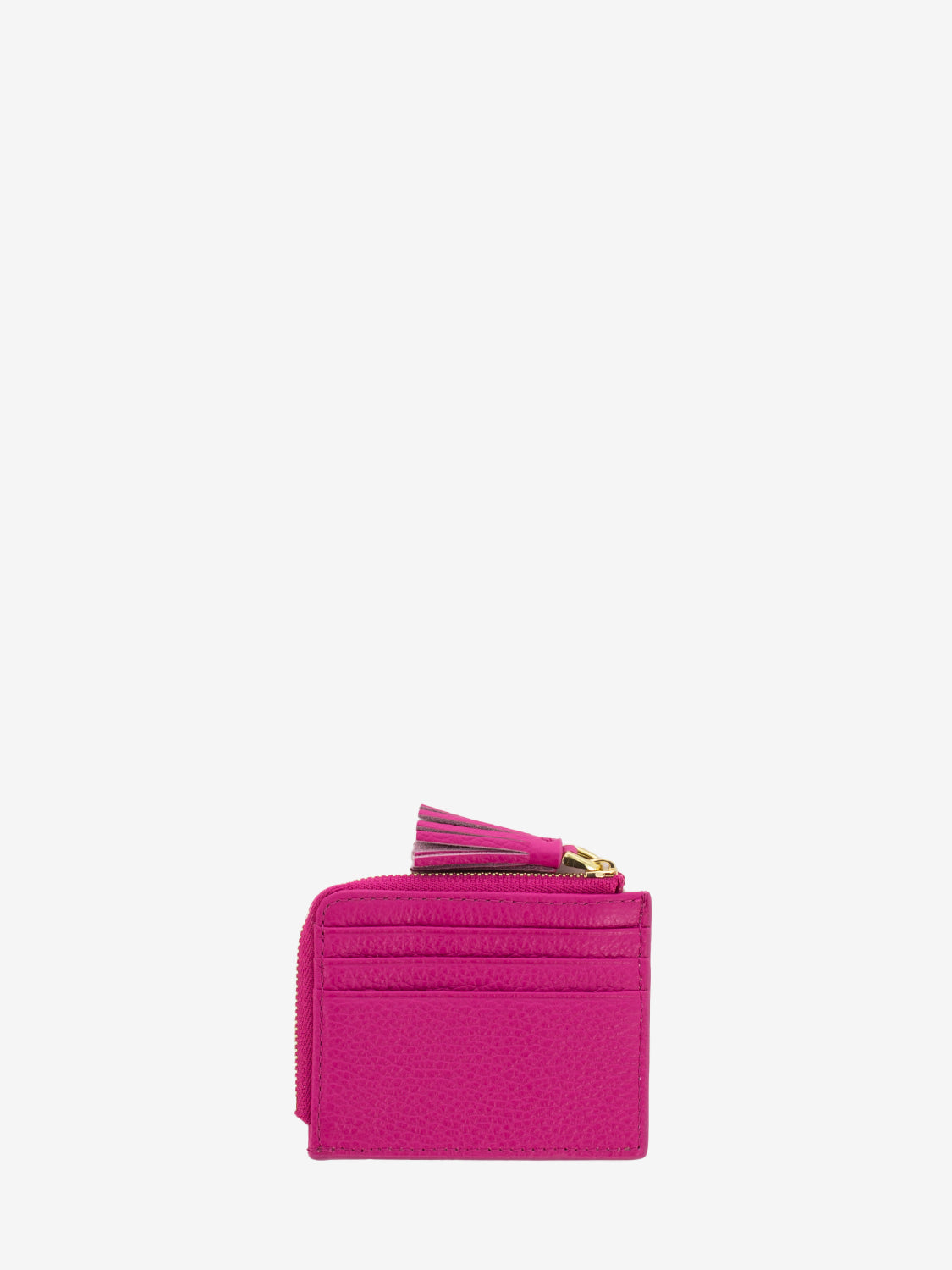 Porta carte in pelle martellata new fucsia