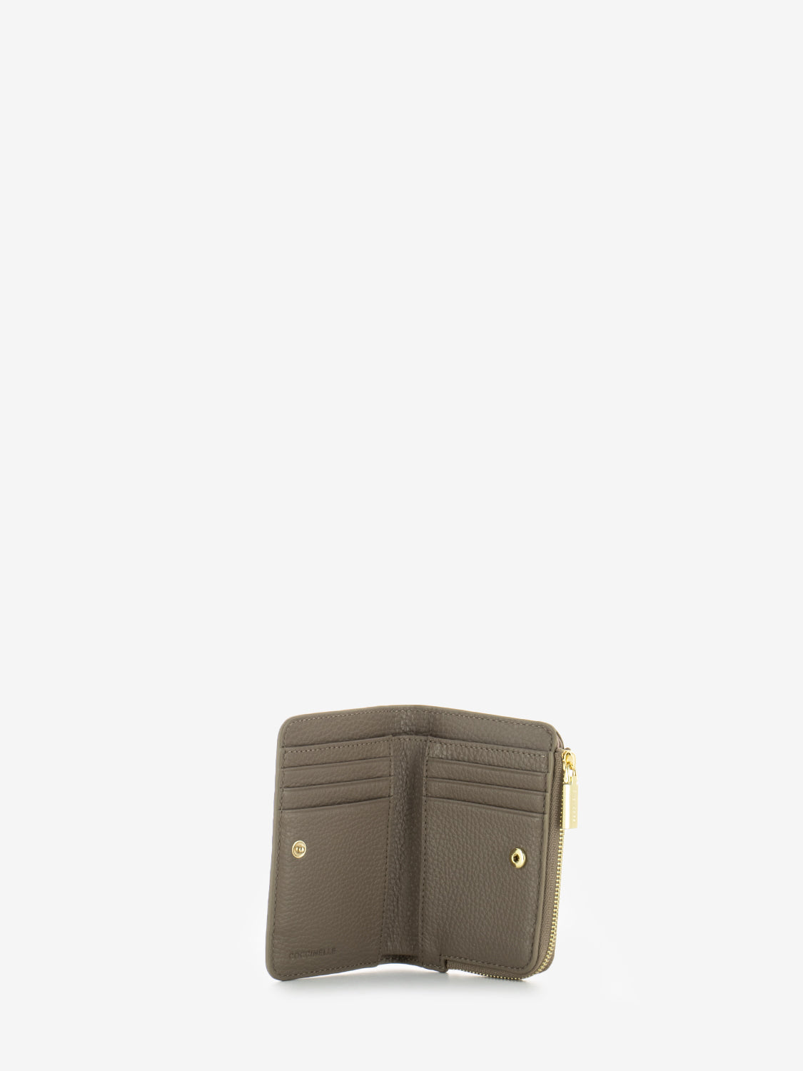Portafoglio a libro in pelle warm taupe