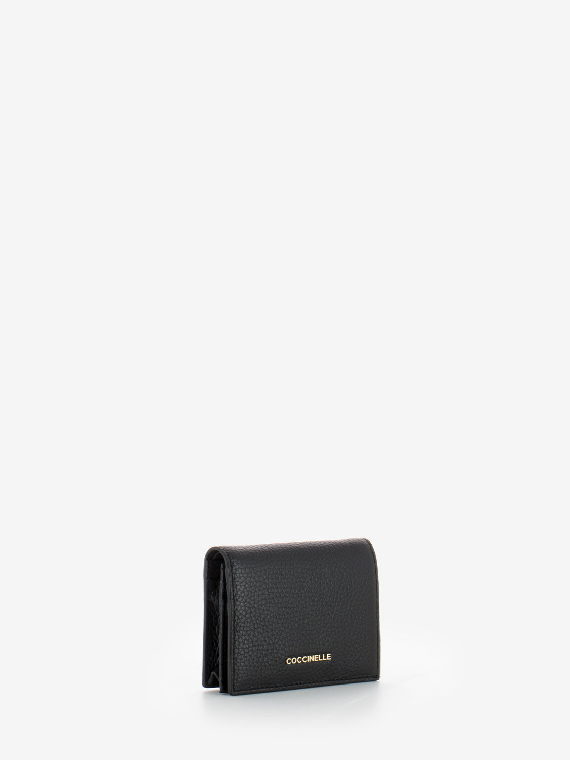 Portafoglio compatto metallic soft nero