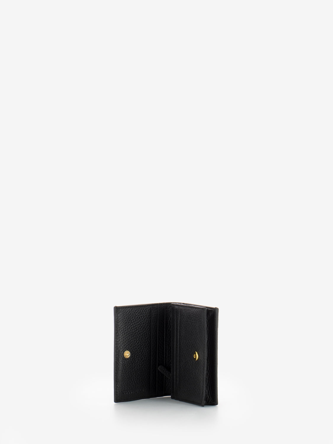 Portafoglio compatto metallic soft nero