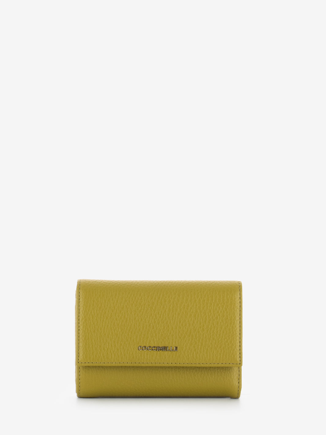 Grained leather wallet citronella