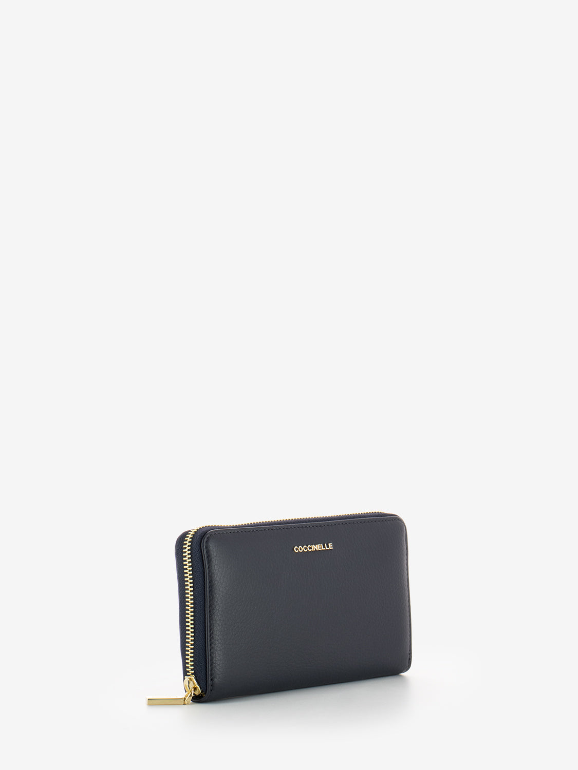 Portafoglio grained leather midnight blue