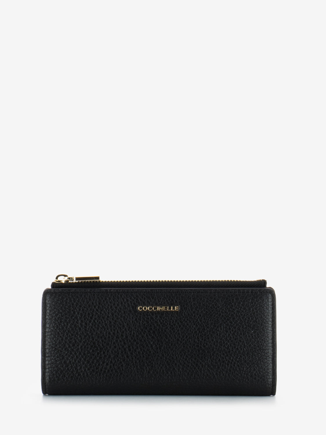 Portafoglio grained leather noir