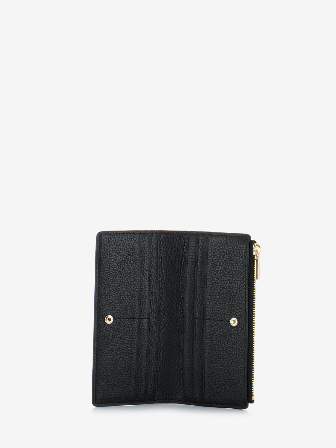 Portafoglio grained leather noir