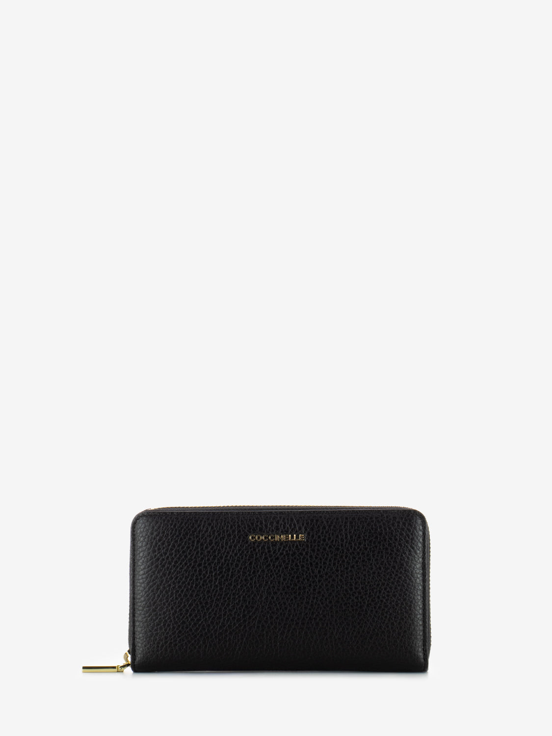Portafoglio grande zip around metallic soft nero
