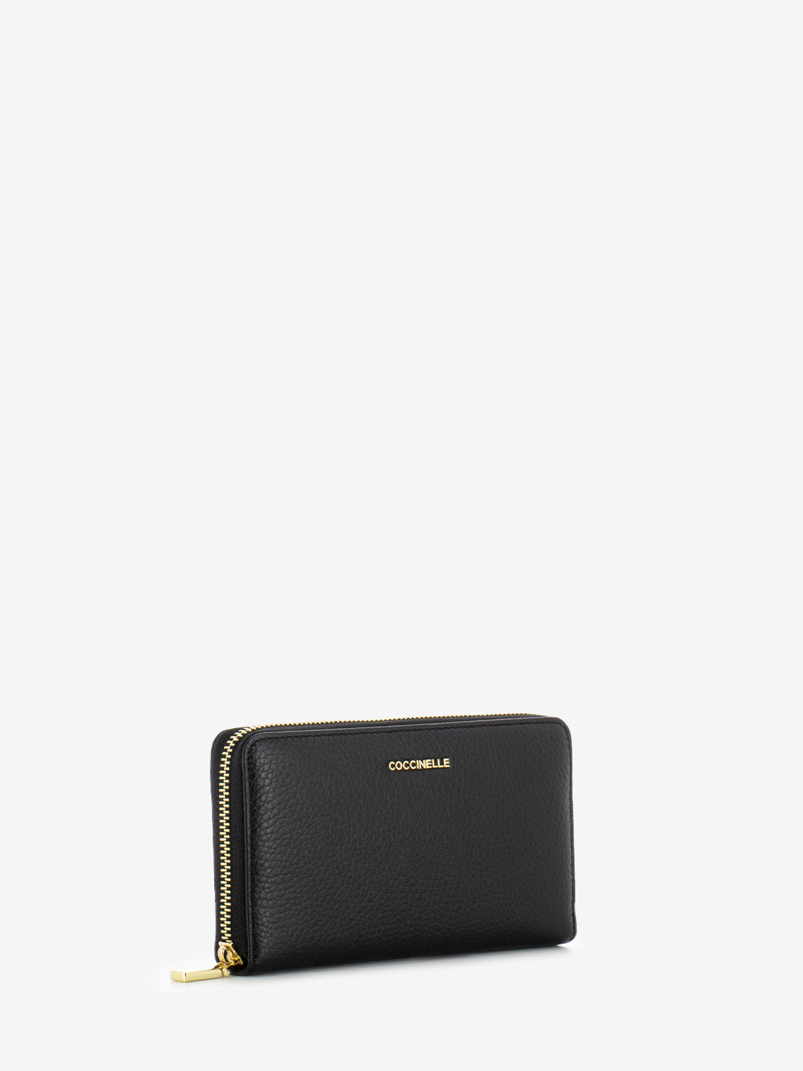 Portafoglio grande zip around metallic soft nero