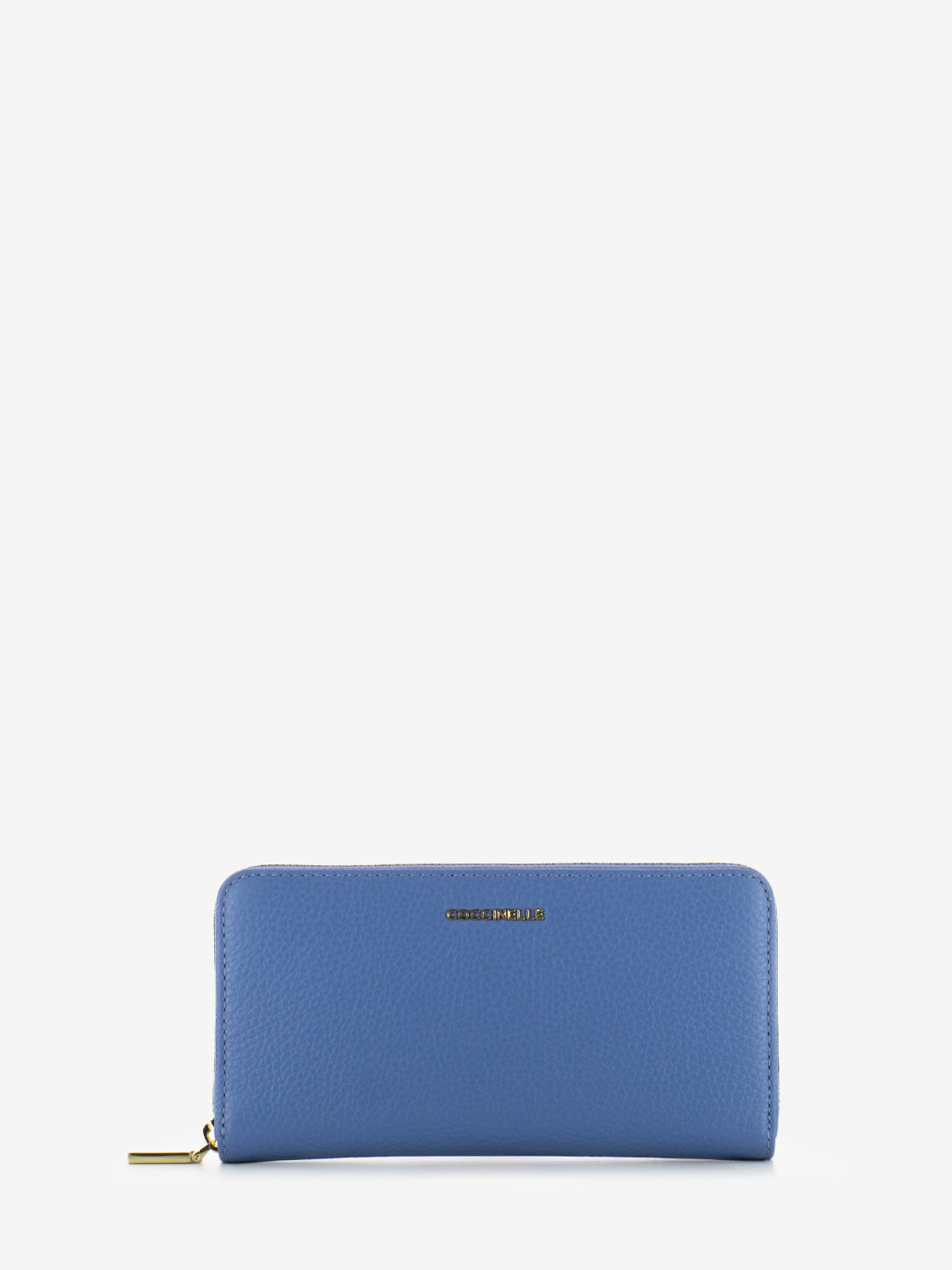 Blue hammered leather wallet