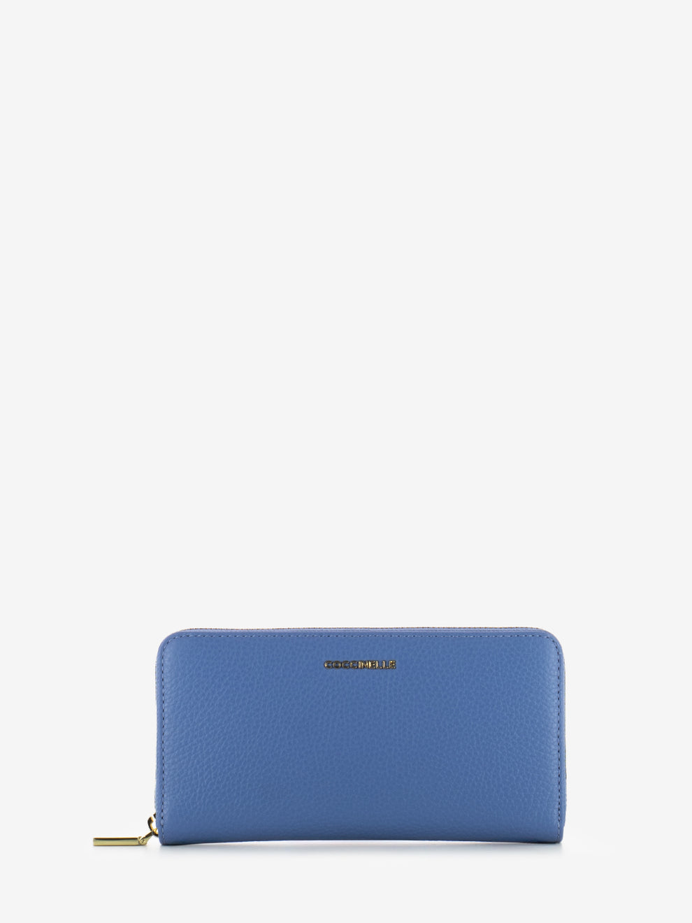 Blue hammered leather wallet
