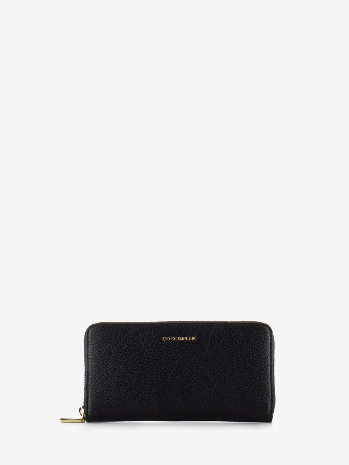Black hammered leather wallet
