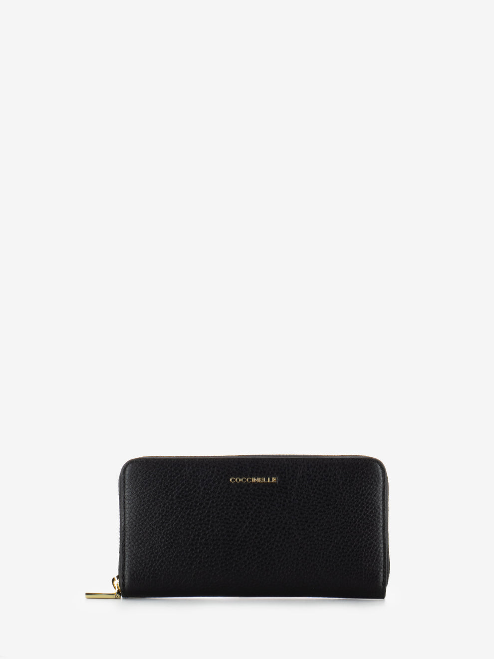Black hammered leather wallet