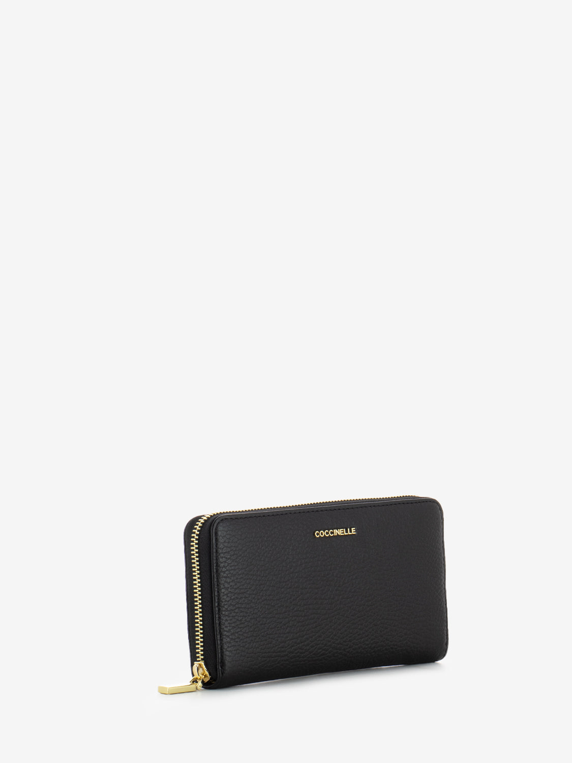 Black hammered leather wallet