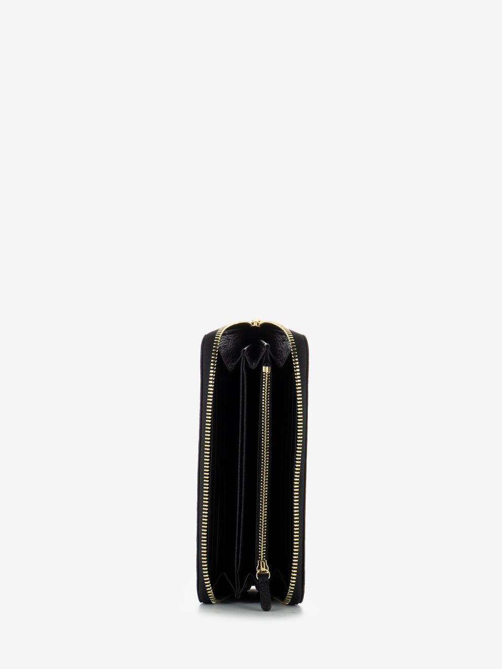 Black hammered leather wallet