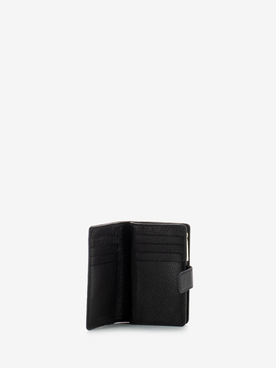 Portafoglio medio in pelle nero
