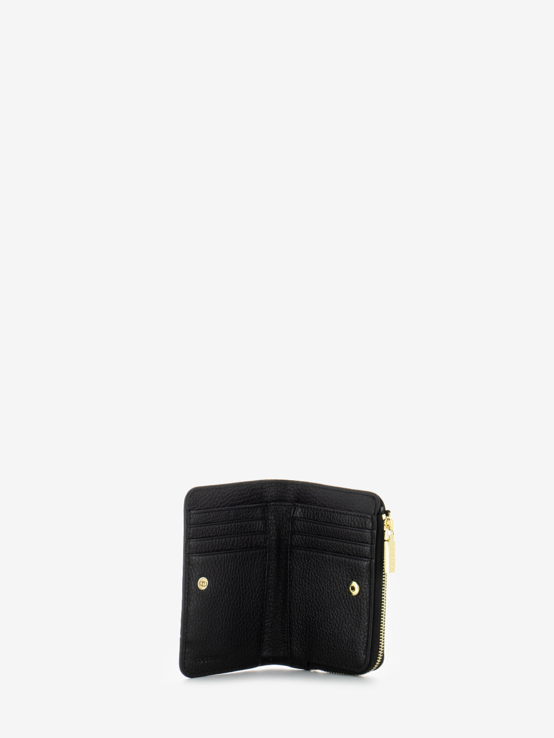 Wallet grained leather / noir
