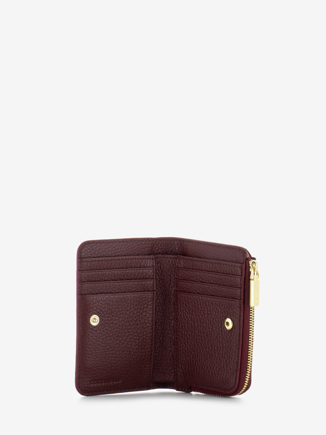 Wallet grained leather ribes