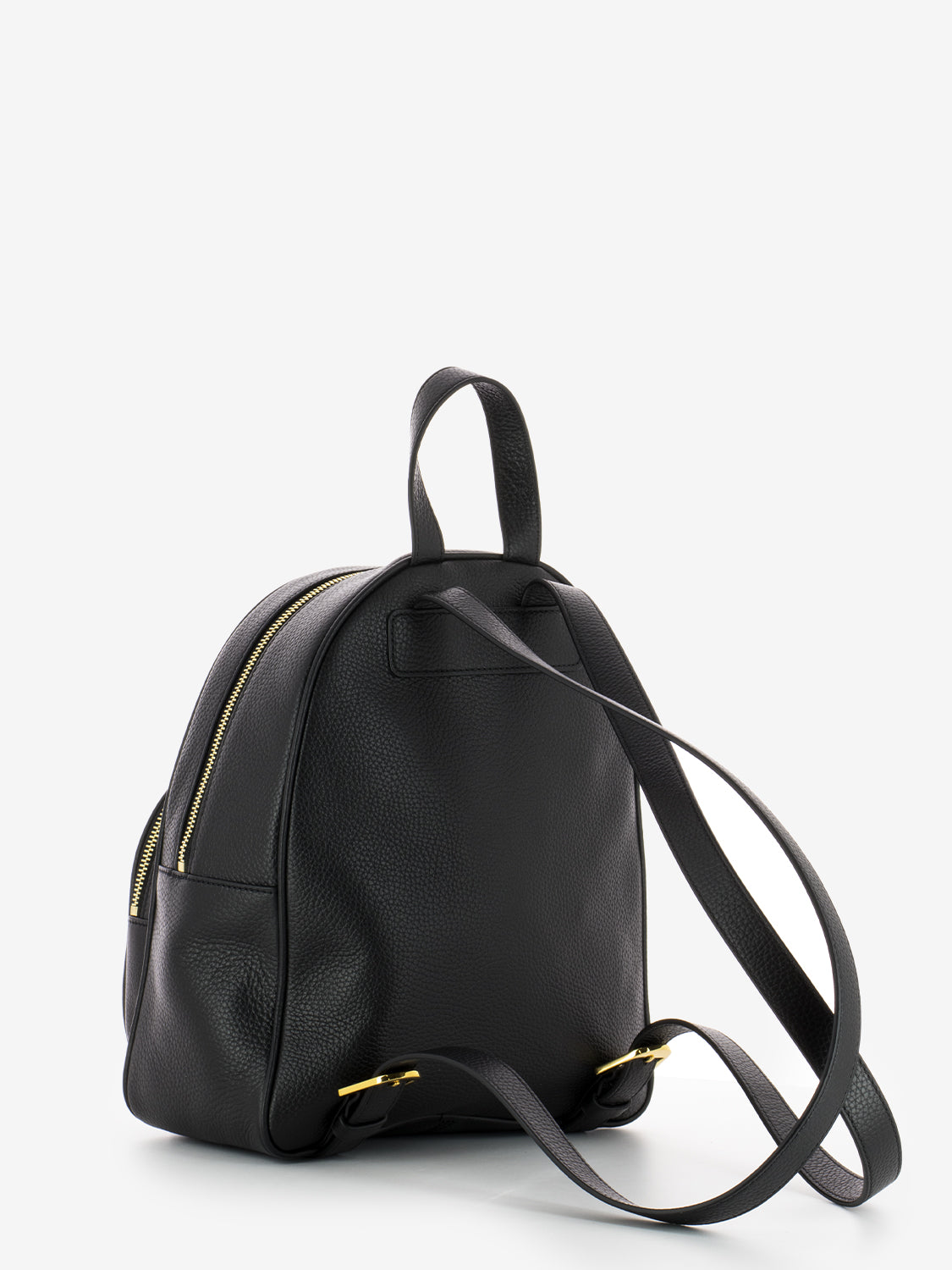Zaino grained leather medium noir