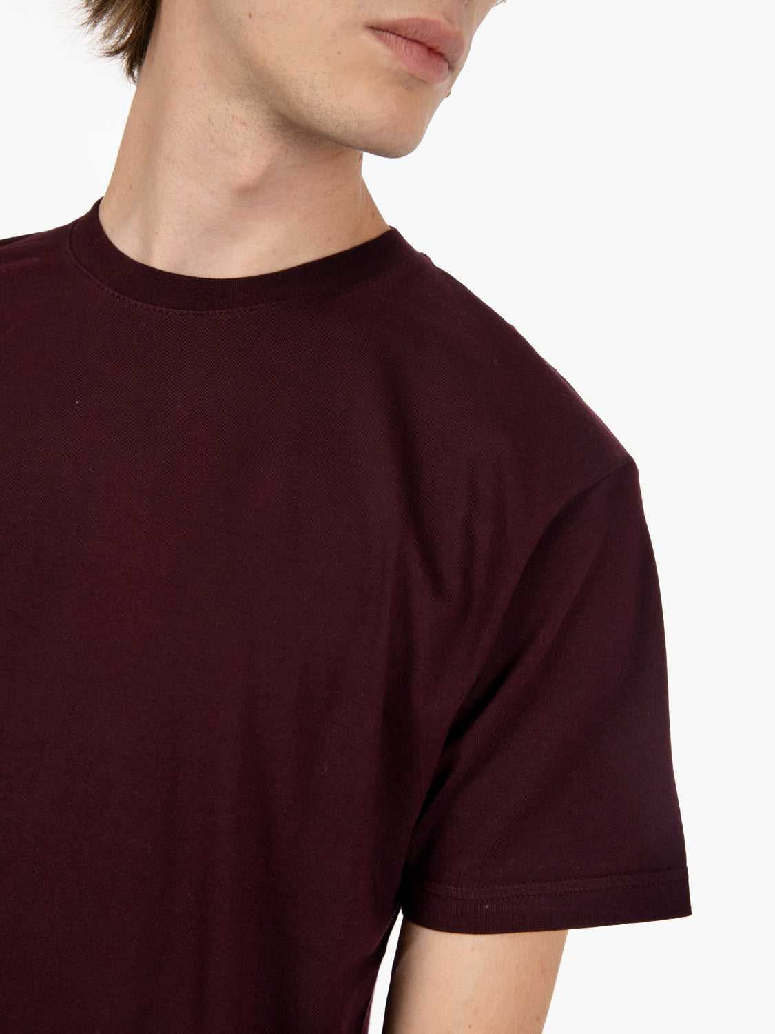 Classic organic tee oxblood red