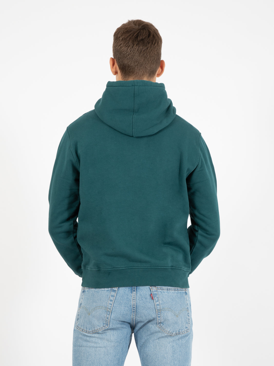 Felpa Classic Organic hood ocean green