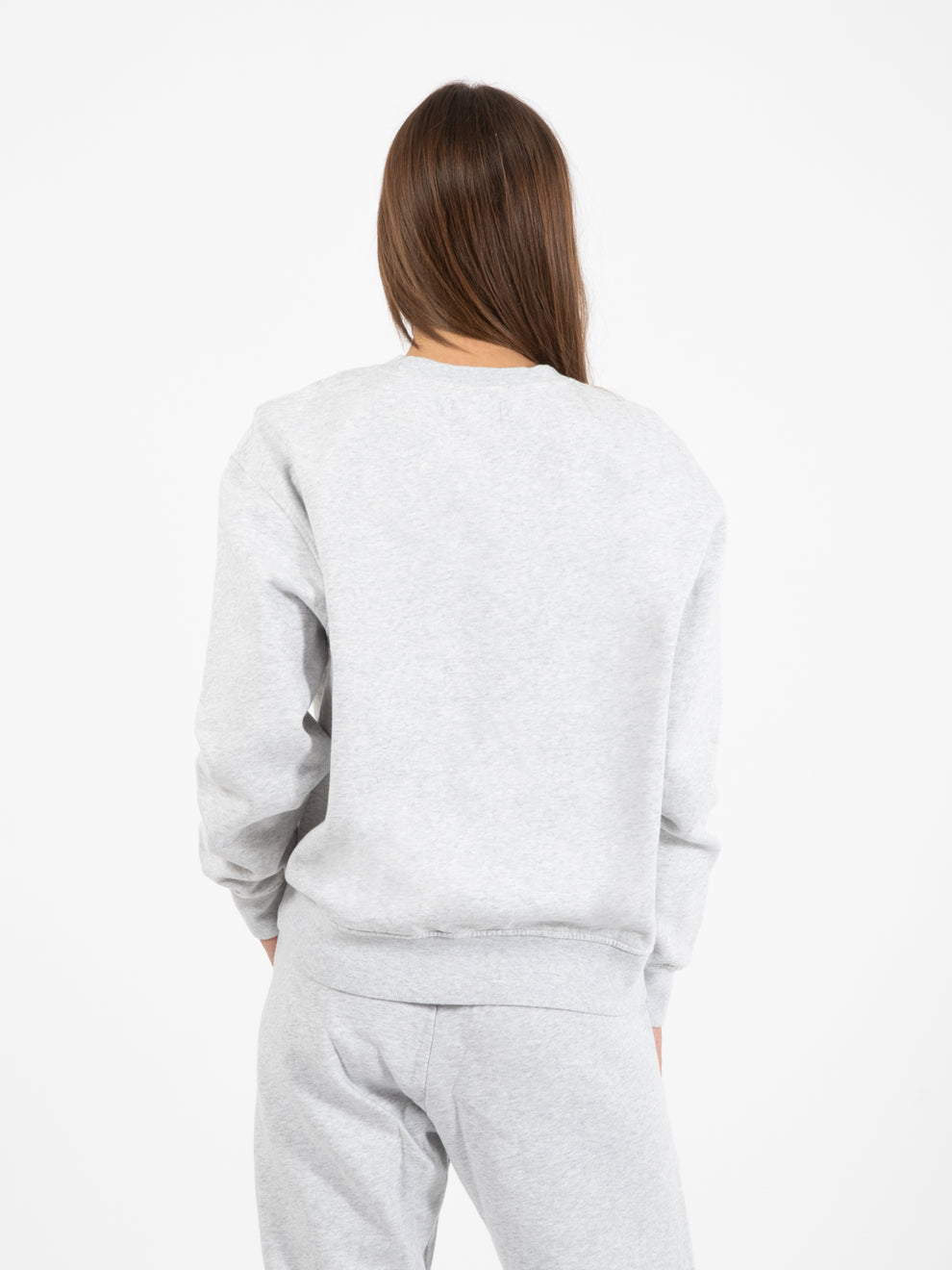 Felpa women classic organic crew snow melange