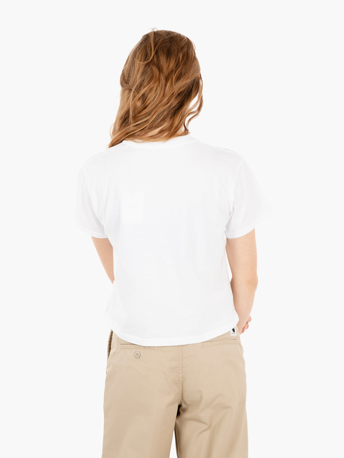 Organic boxy cropped tee optical white