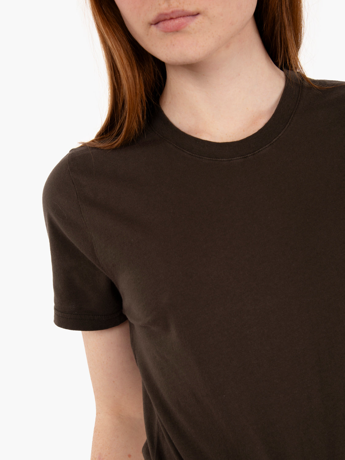 T-shirt light organic coffee brown