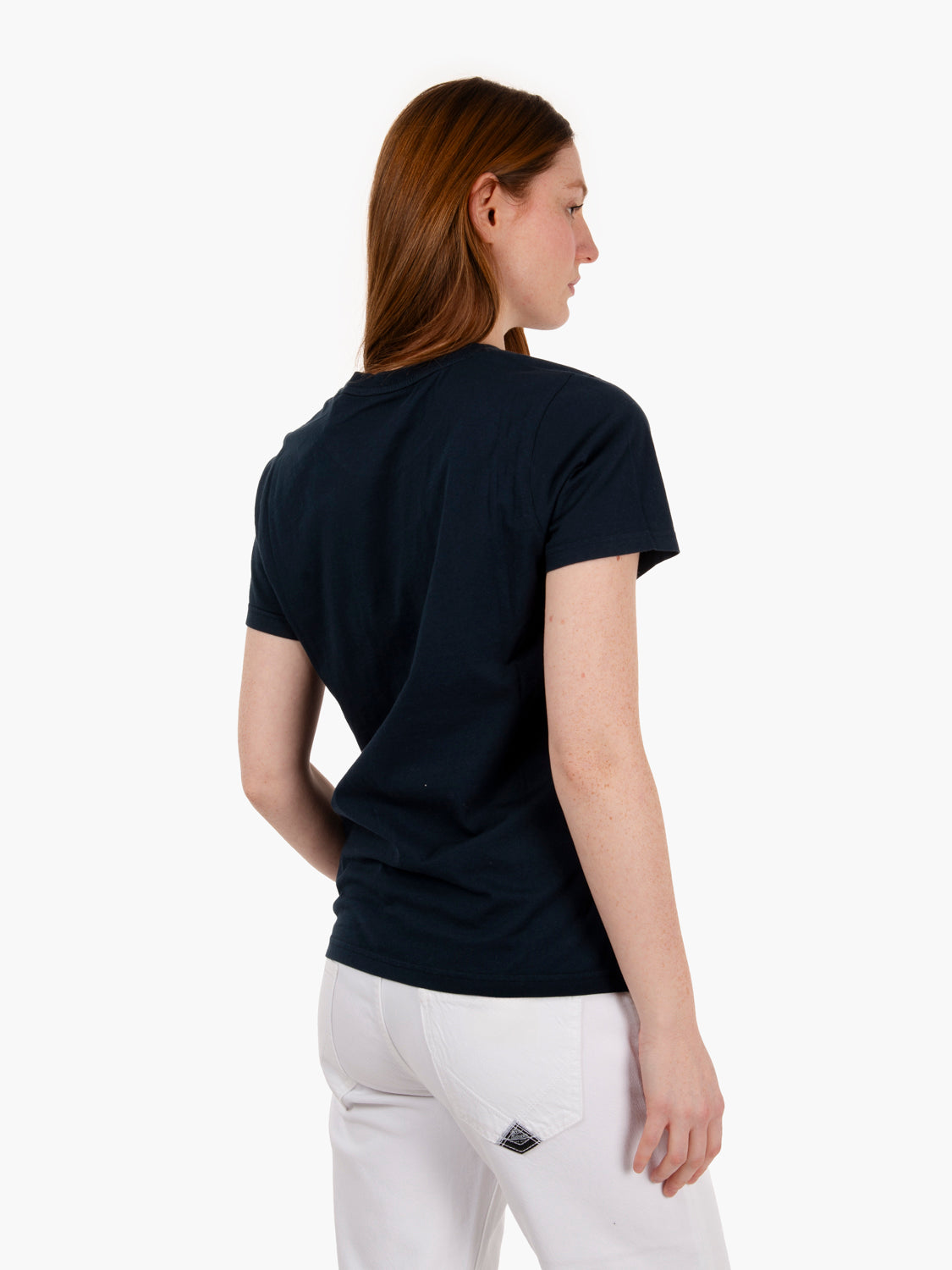 W' Light organic tee navy blue