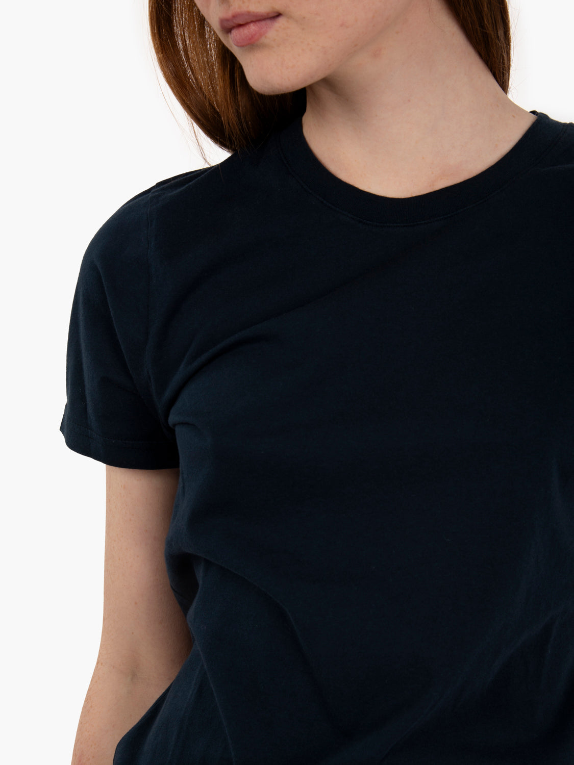 W' Light organic tee navy blue