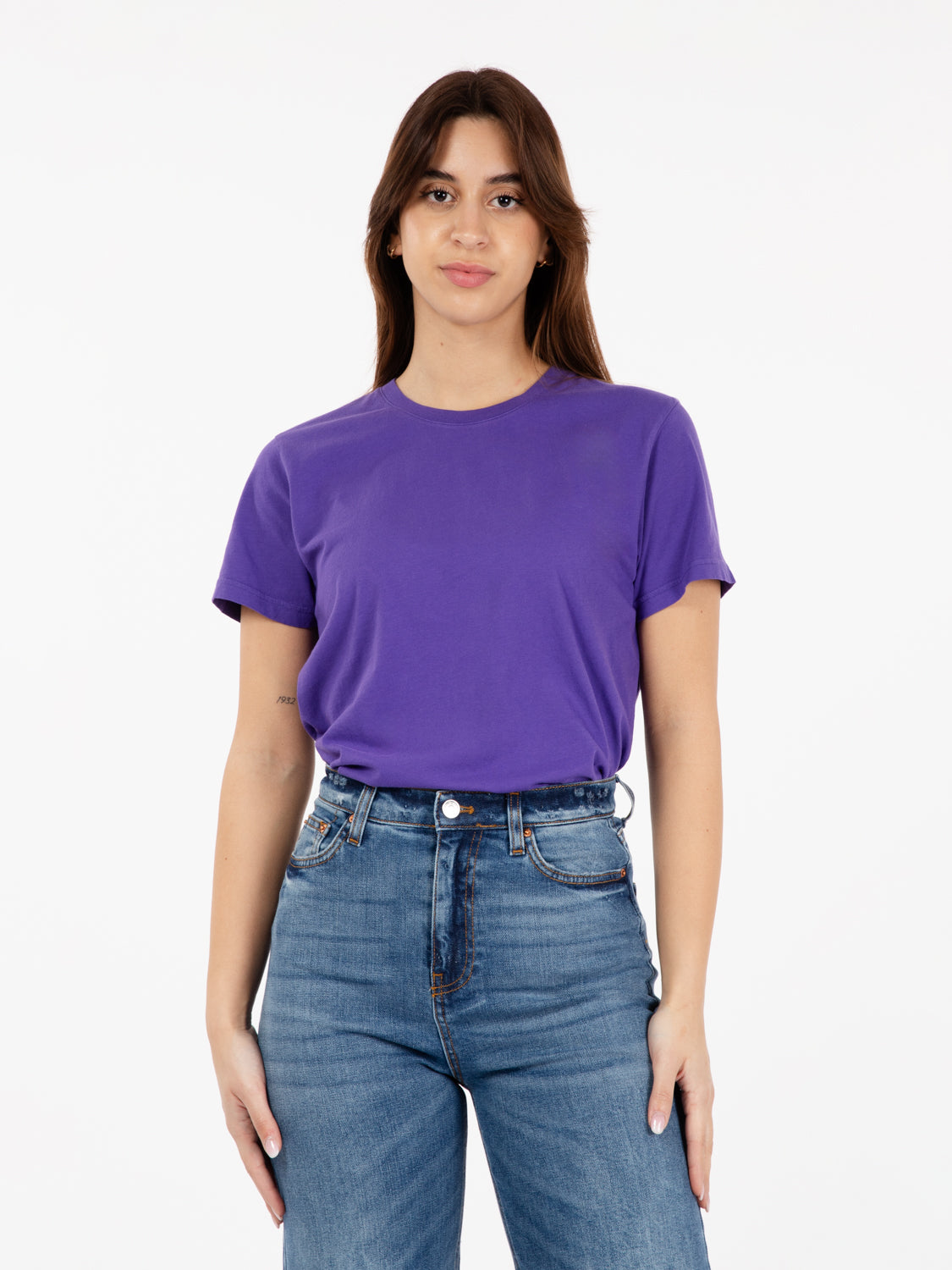 W Light organic tee ultra violet