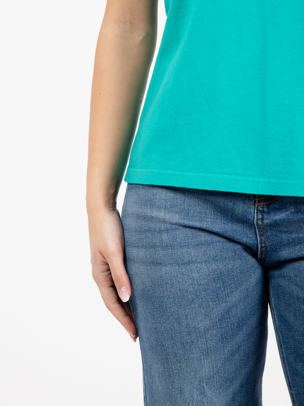 Women light organic tee tropical sea