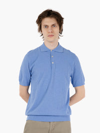 Polo in spugna James azzurro