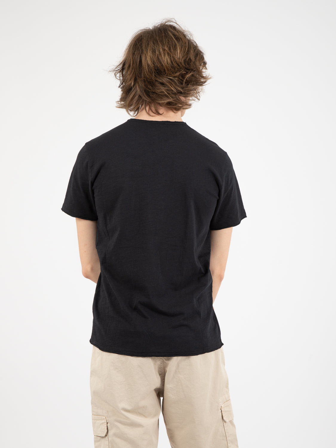 Black henley t-shirt with pocket