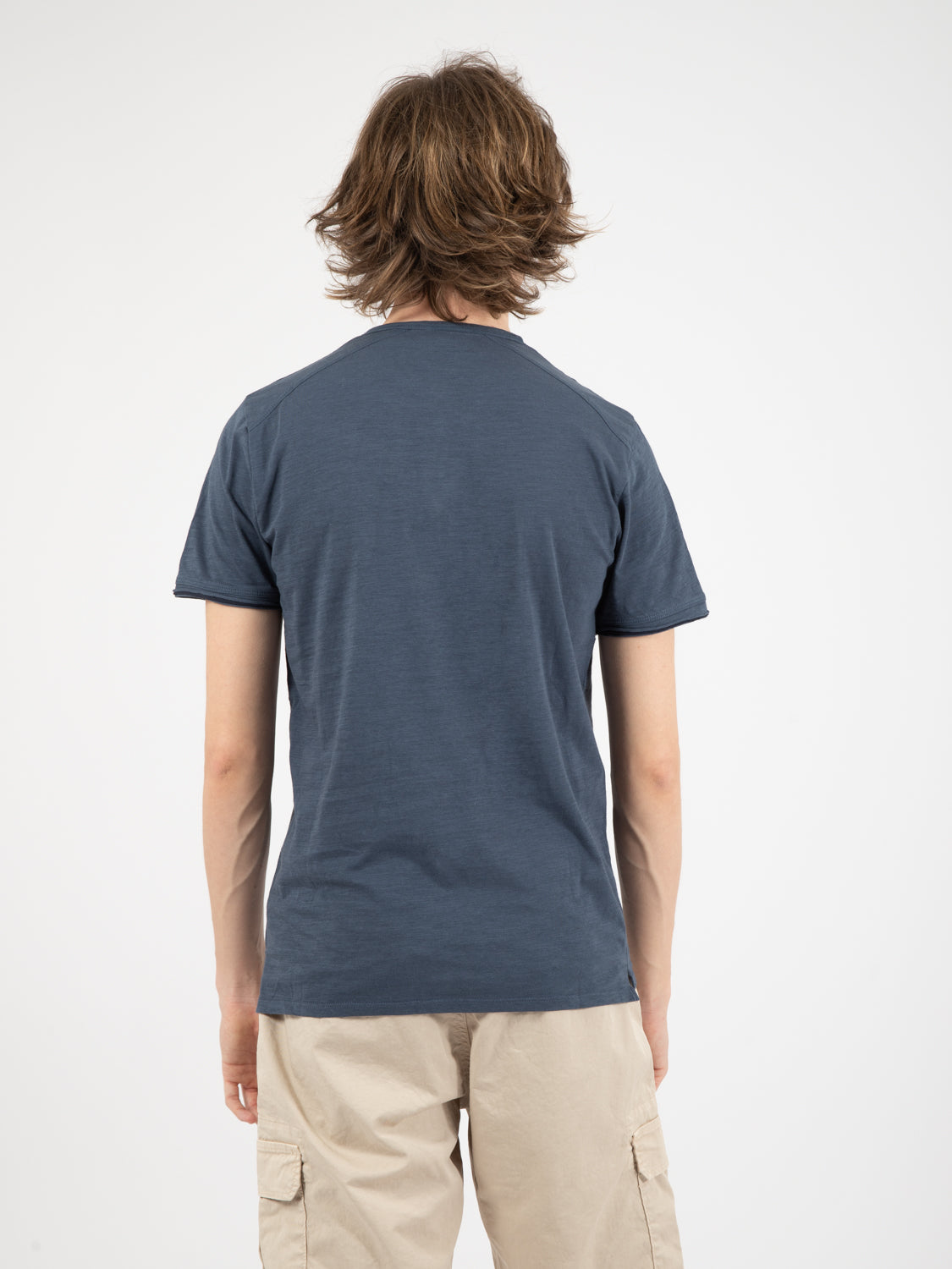 Two-button denim seraph T-shirt