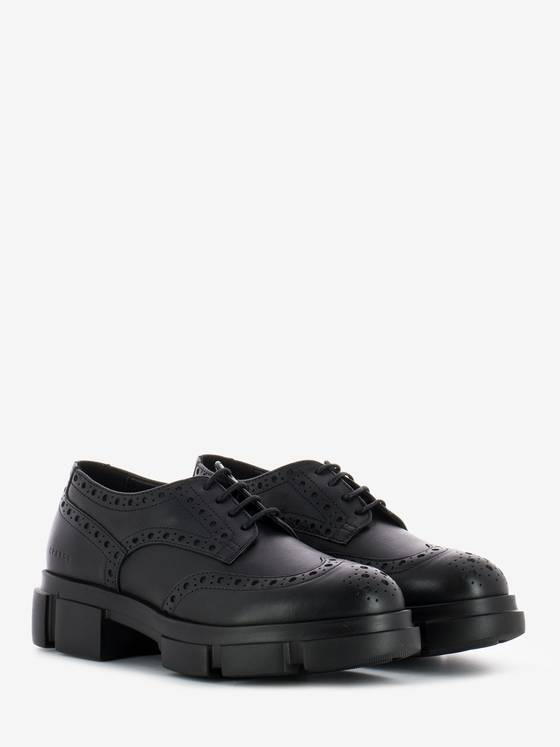 Scarpa a coda di rondine full-brogue nero
