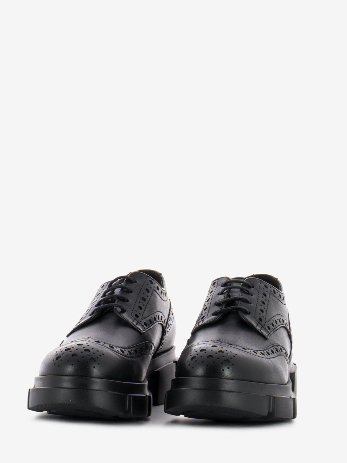 Scarpa a coda di rondine full-brogue nero