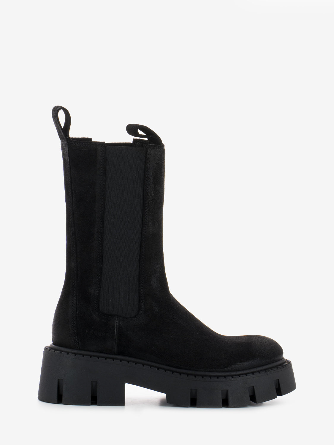 Tronchetto alto suede nero