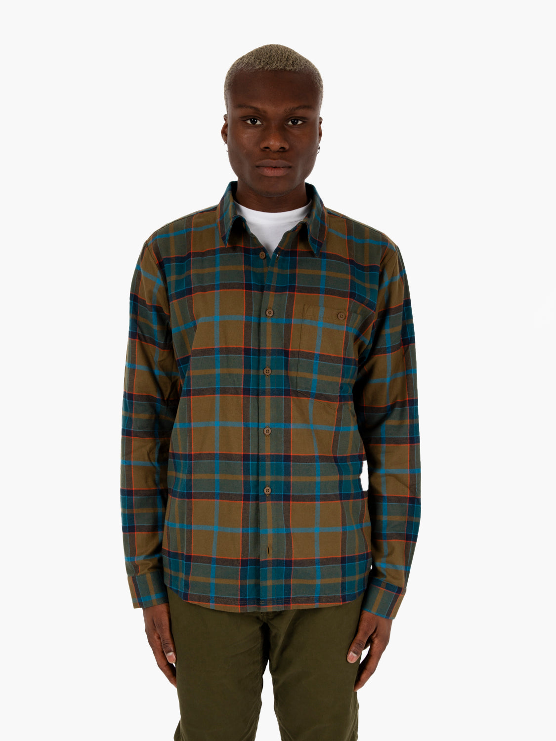 Camicia in flanella Quedo oak / green