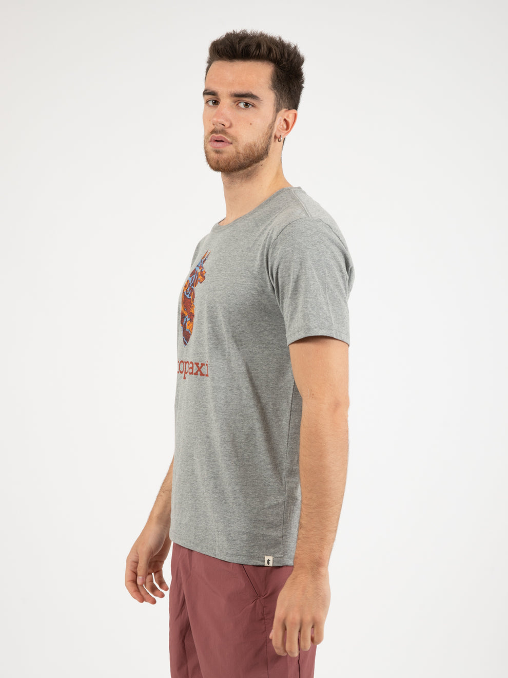 Altitude Llama organic heather gray t-shirt