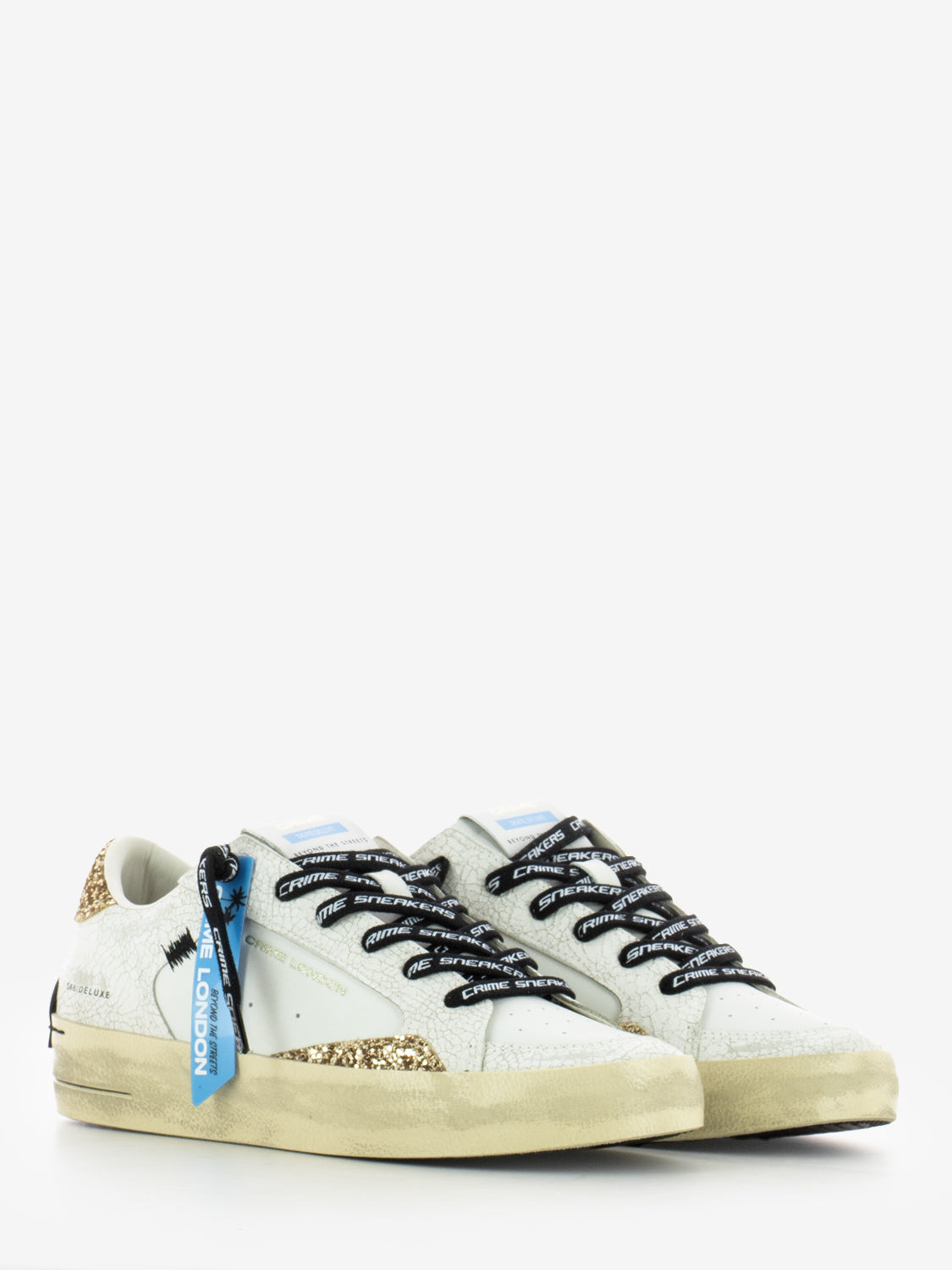 SK8 Deluxe white e glitter