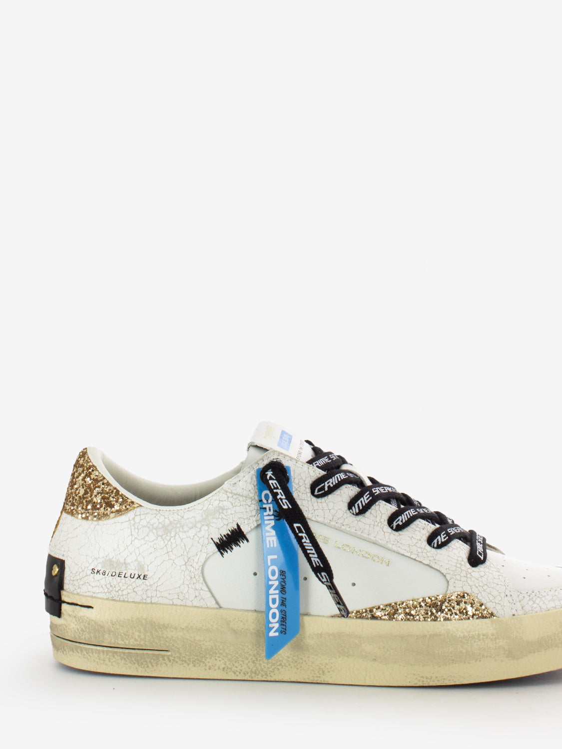 SK8 Deluxe white e glitter