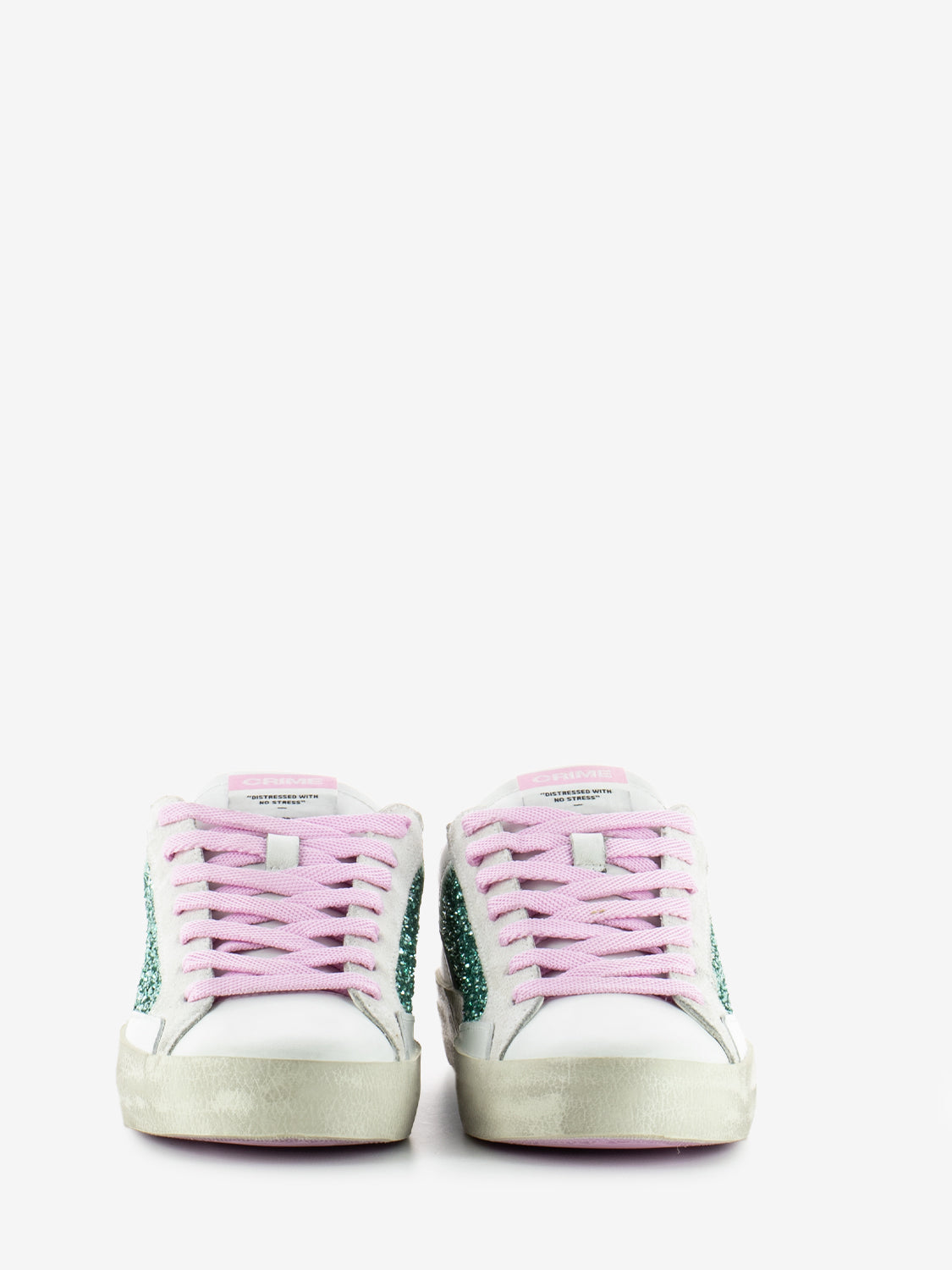 Sneaker bianco glitter acqua