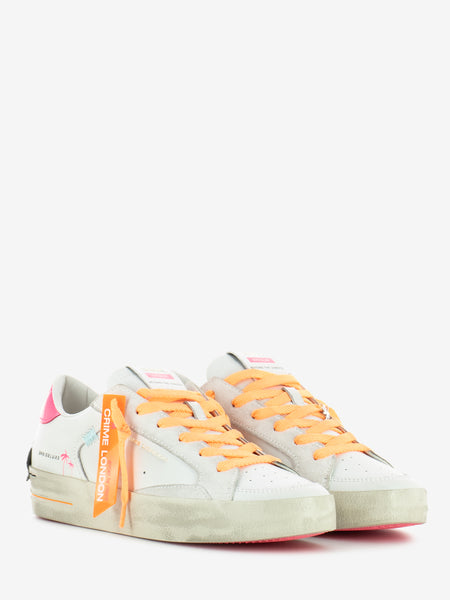 Sneaker Sk8 deluxe bianco / arancio