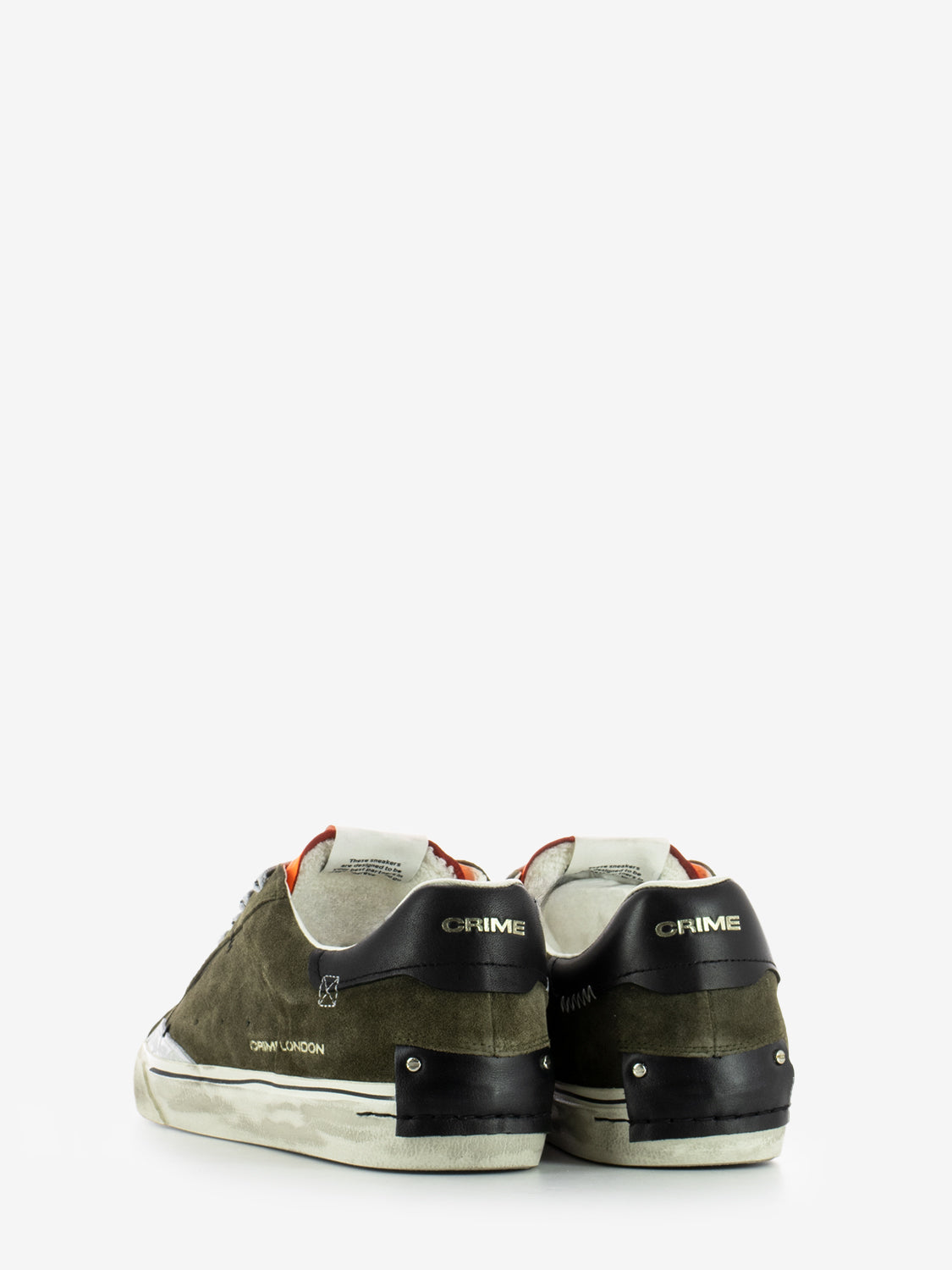 Distressed deconstructed military sneakers