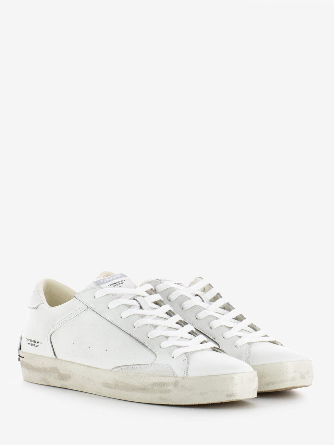 Distressed White Sneakers