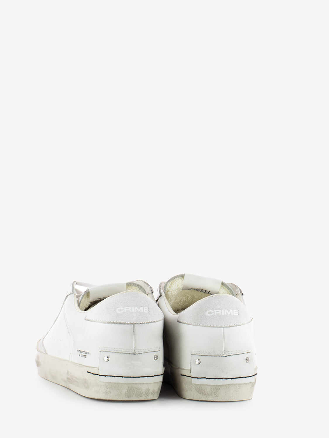 Distressed White Sneakers