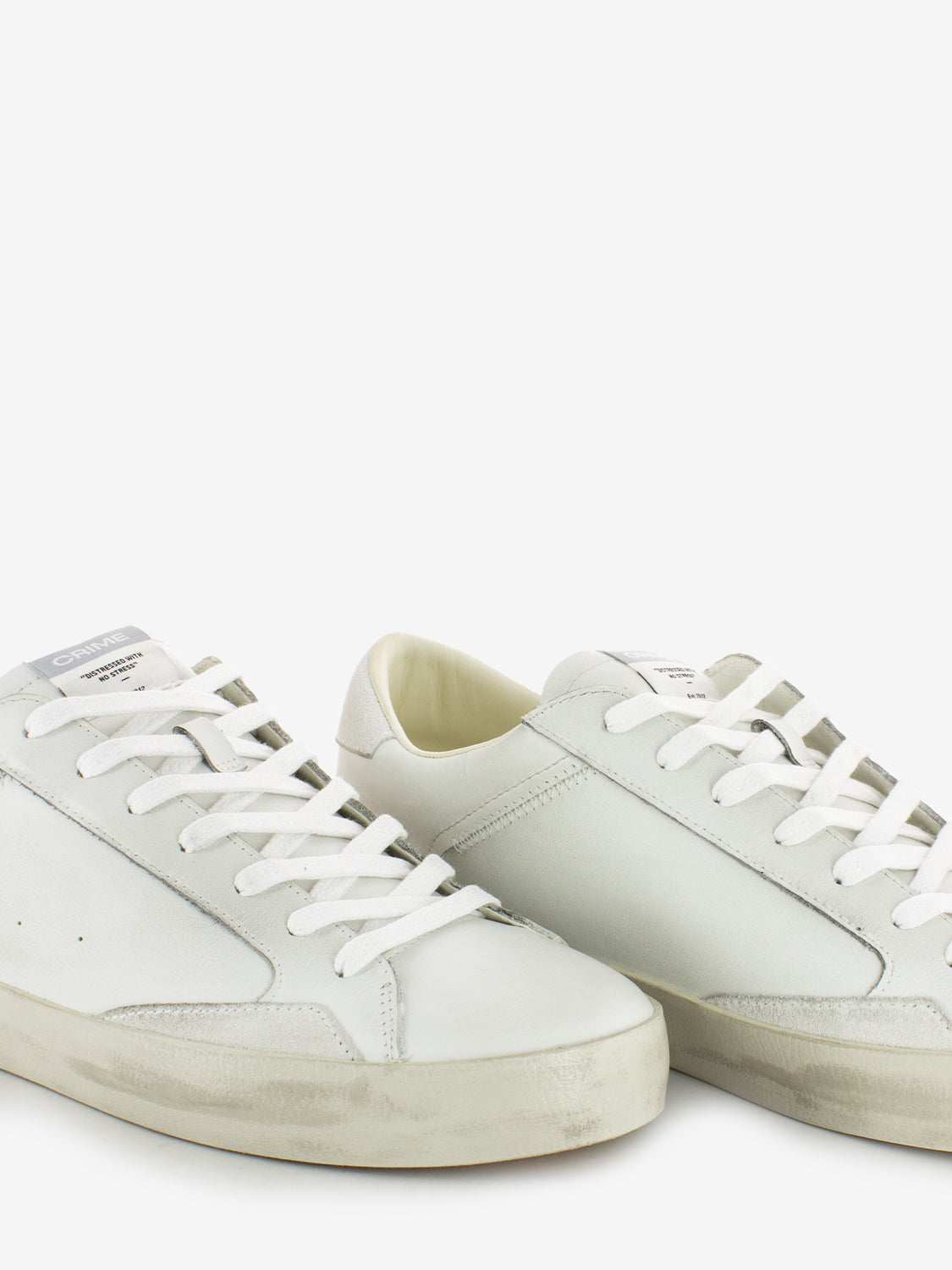 Distressed White Sneakers